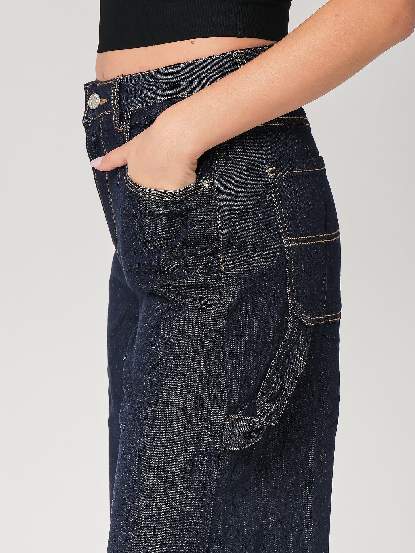 Jeans palazzo tasca laterale