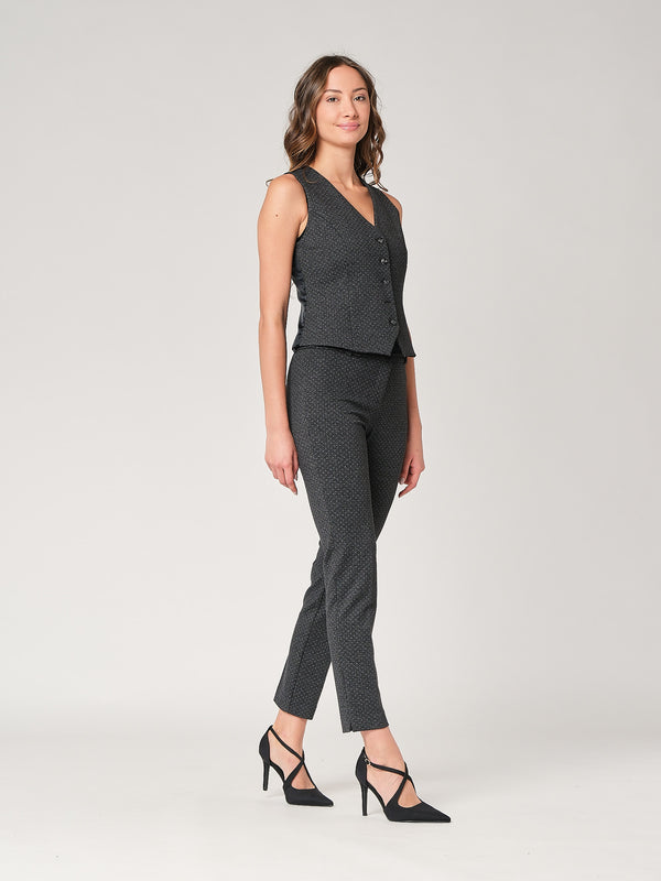 Pantalone tess. punto roma