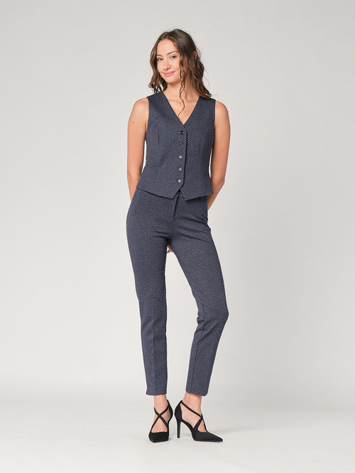 Pantalone tess. punto roma