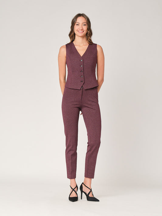 Pantalone tess. punto roma