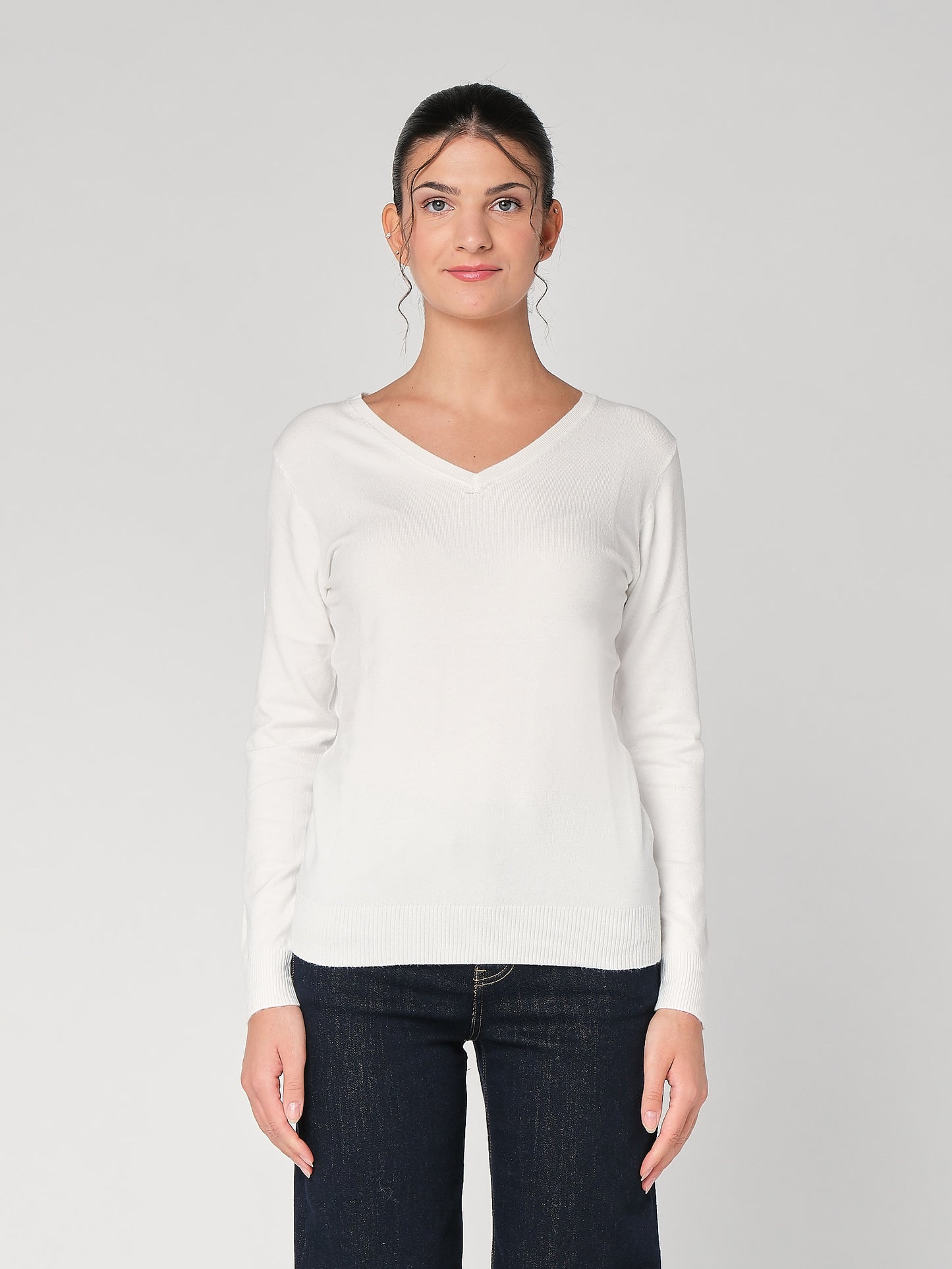 Pullover mit V-Ausschnitt