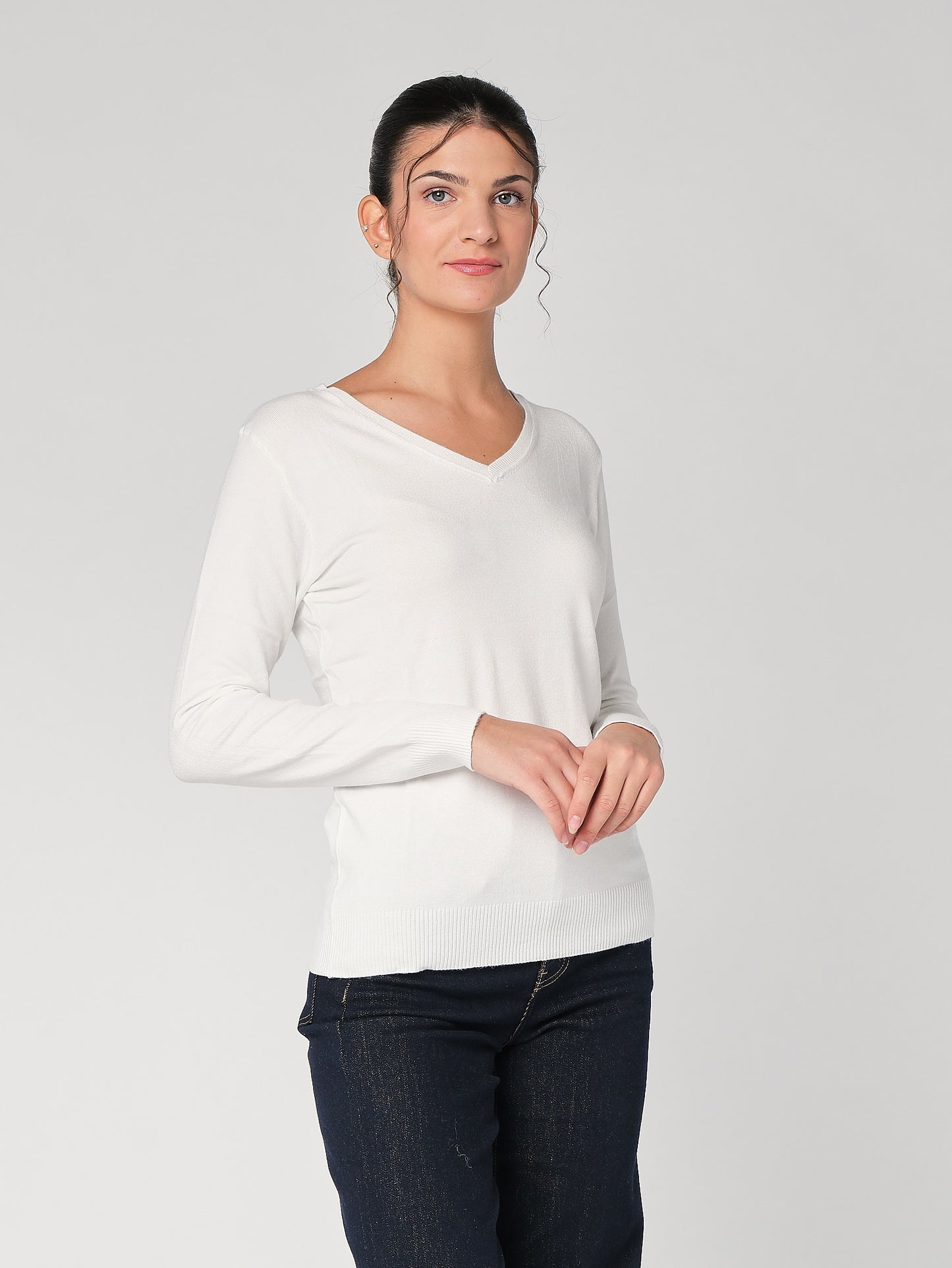 Pullover mit V-Ausschnitt