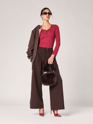 Maglia collo pizzo