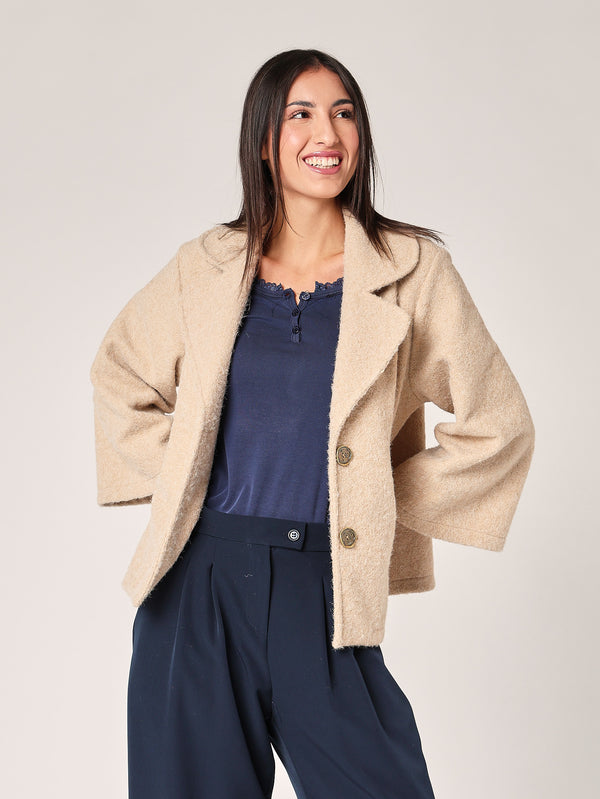 Maglia collo pizzo