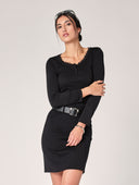 Maglia collo pizzo