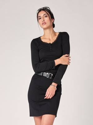 Maglia collo pizzo