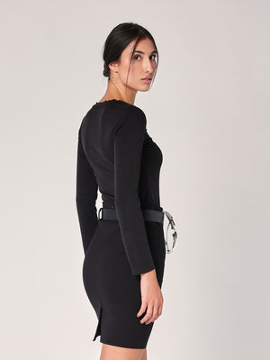Maglia collo pizzo