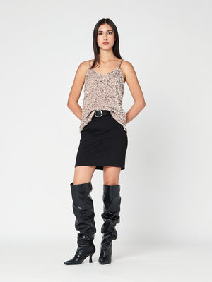 Canotta con paillettes