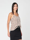 Canotta con paillettes
