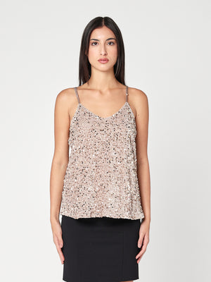 Canotta con paillettes