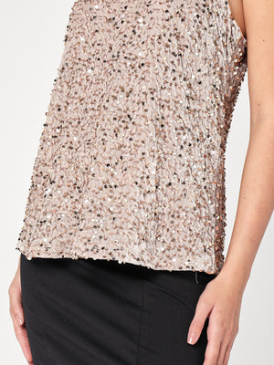 Canotta con paillettes