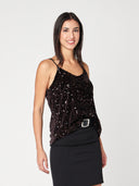 Canotta con paillettes
