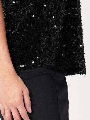 Canotta con paillettes