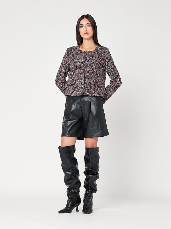Giacca con lurex corta