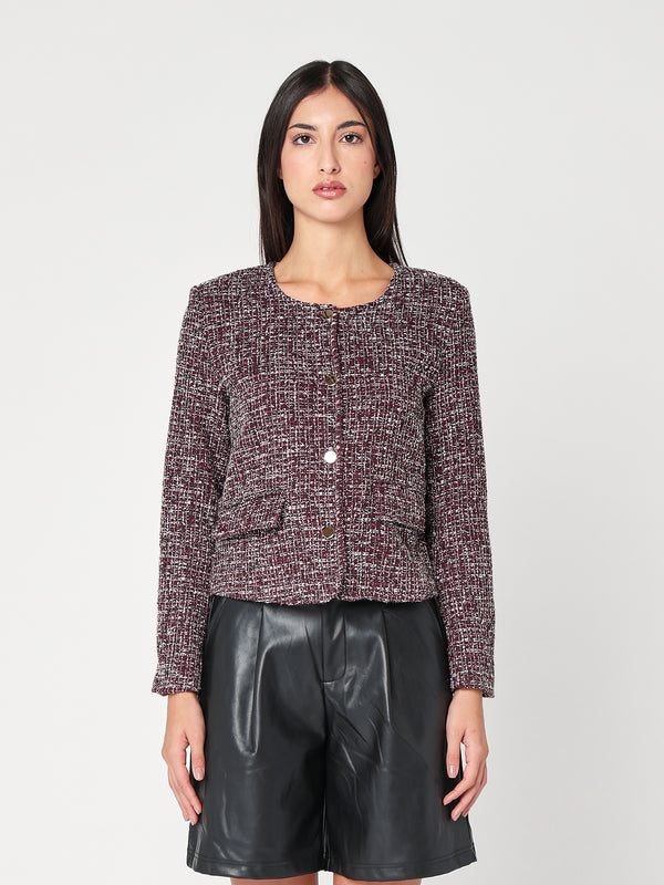 Giacca con lurex corta