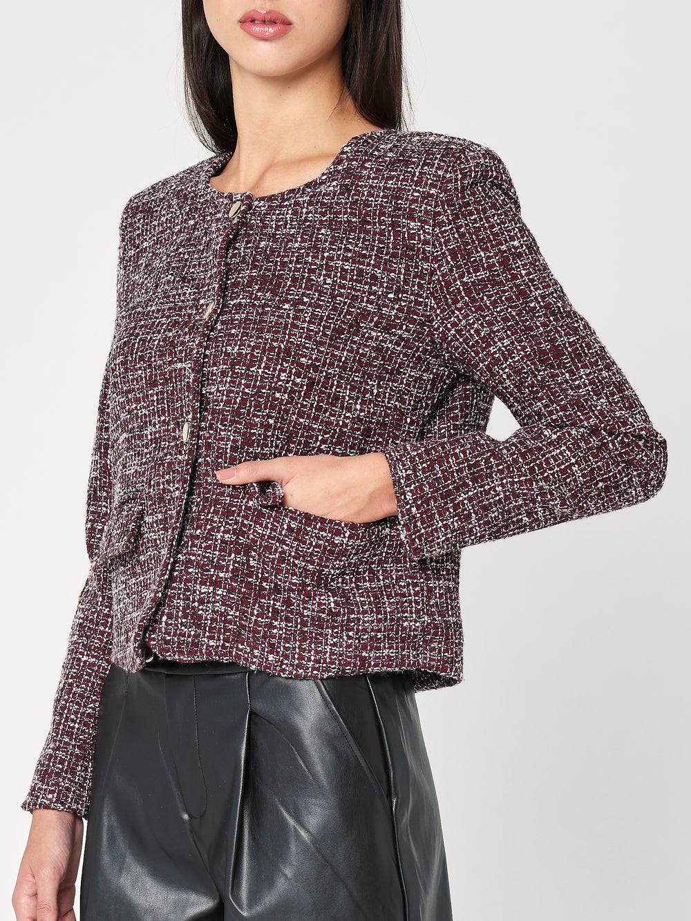 Giacca con lurex corta