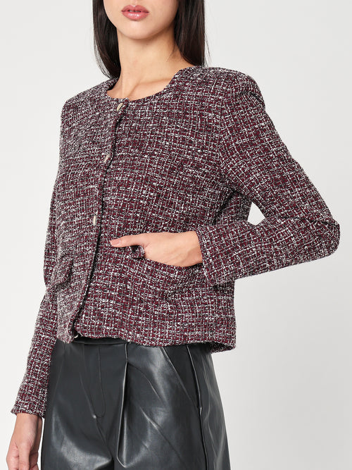 Giacca con lurex corta