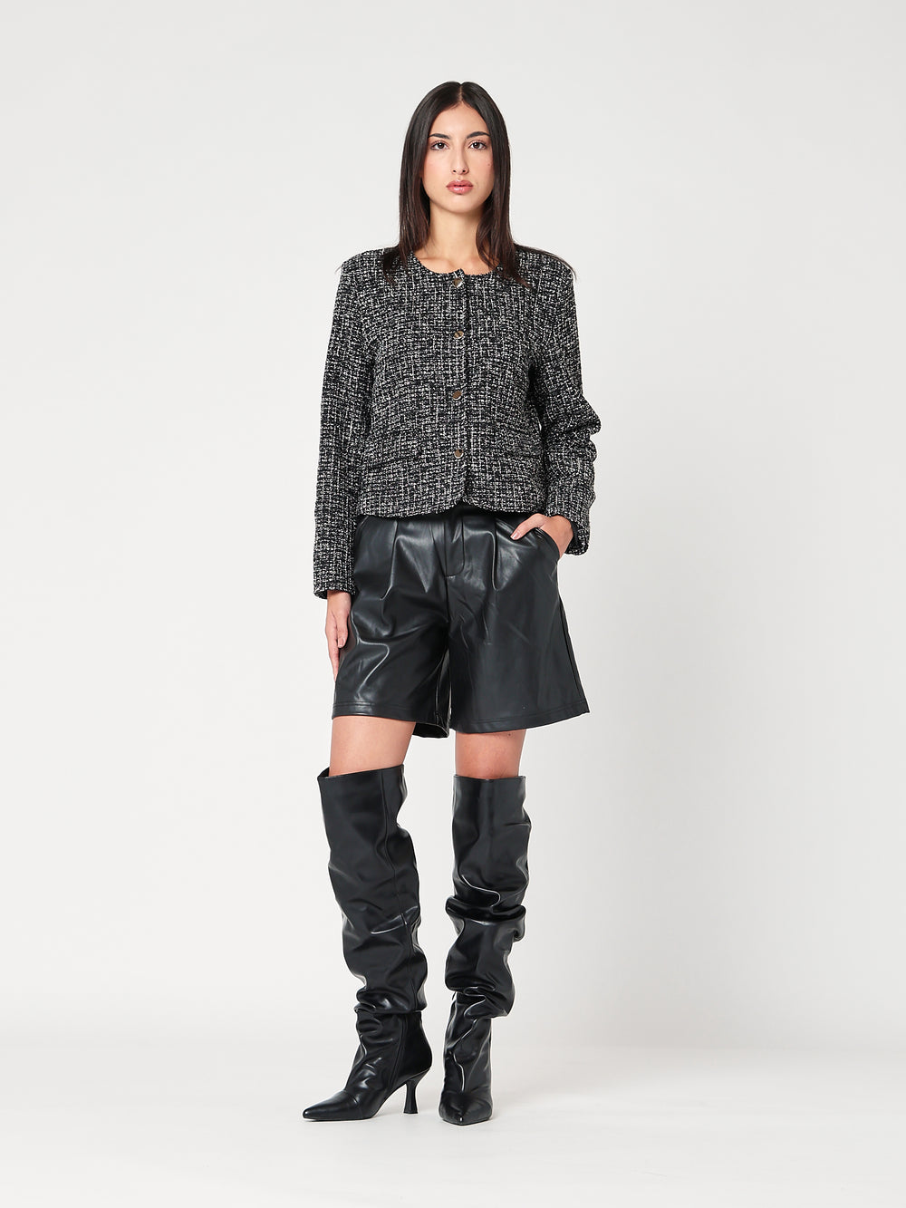 Giacca con lurex corta