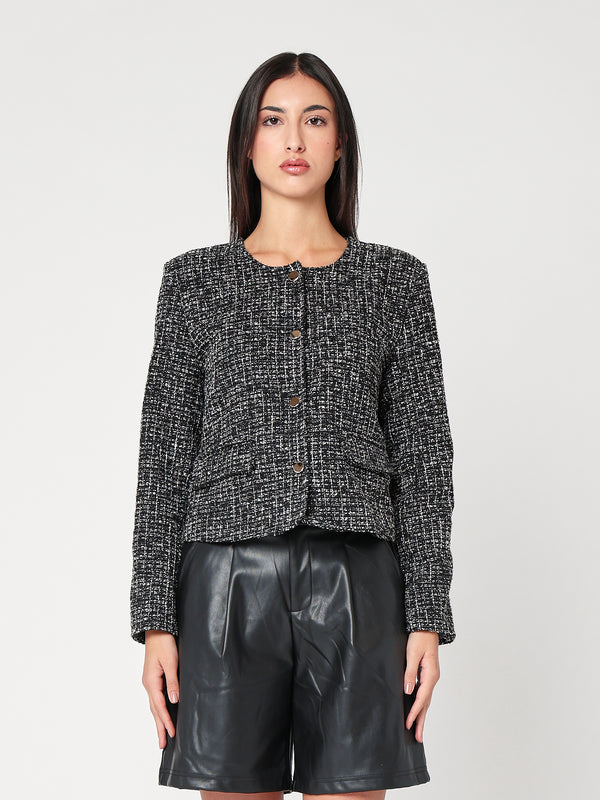 Giacca con lurex corta
