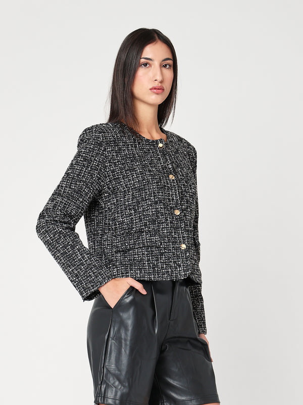 Giacca con lurex corta