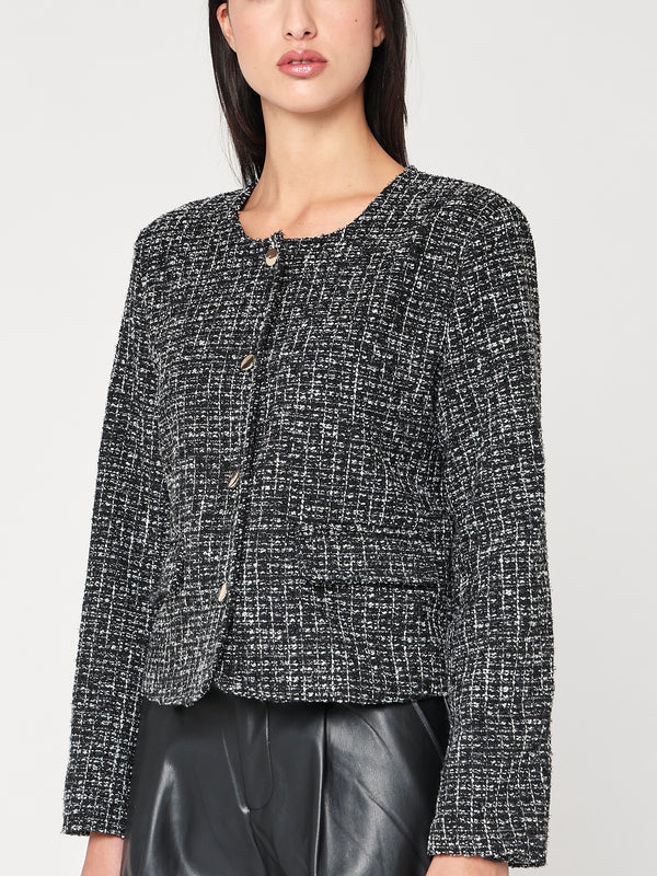 Giacca con lurex corta
