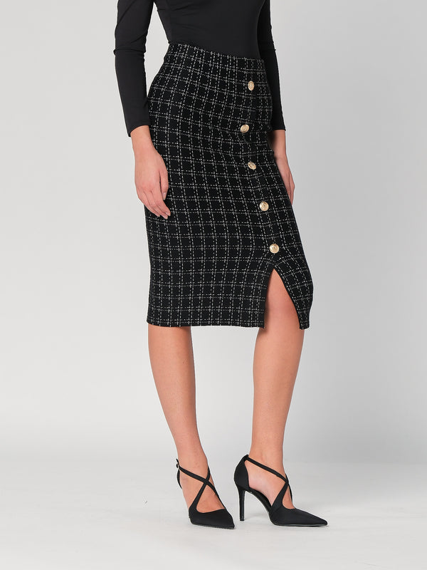 Gonna tubino con bottoni