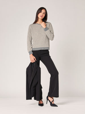 Maglia a righe in cashmere