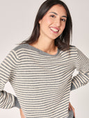 Maglia a righe in cashmere