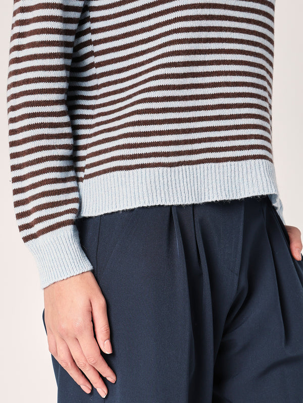 Maglia a righe in cashmere