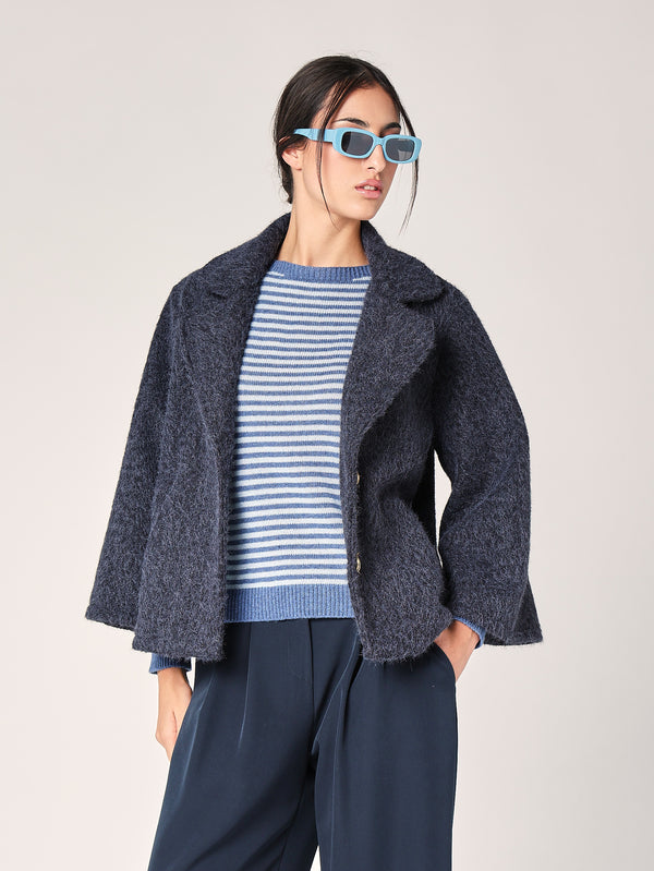 Maglia a righe in cashmere