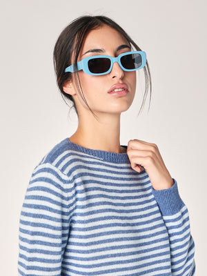 Maglia a righe in cashmere