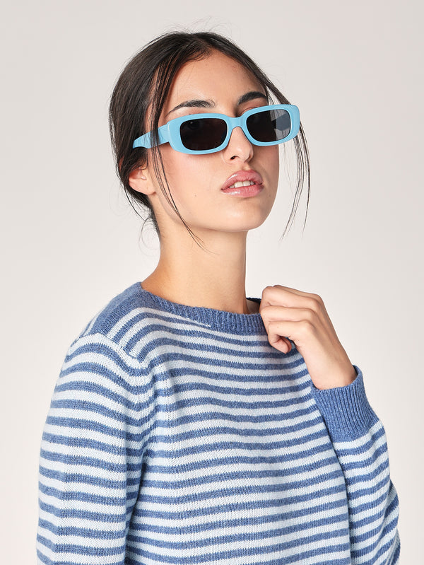 Maglia a righe in cashmere