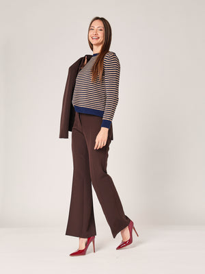 Maglia a righe in cashmere