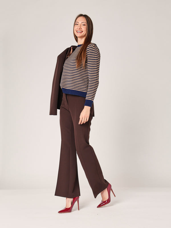 Maglia a righe in cashmere