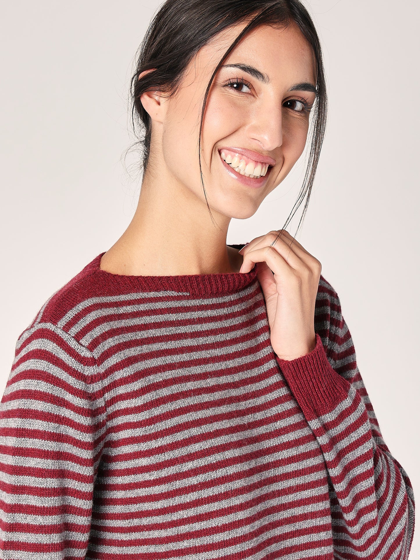 Gestreifter Kaschmirpullover