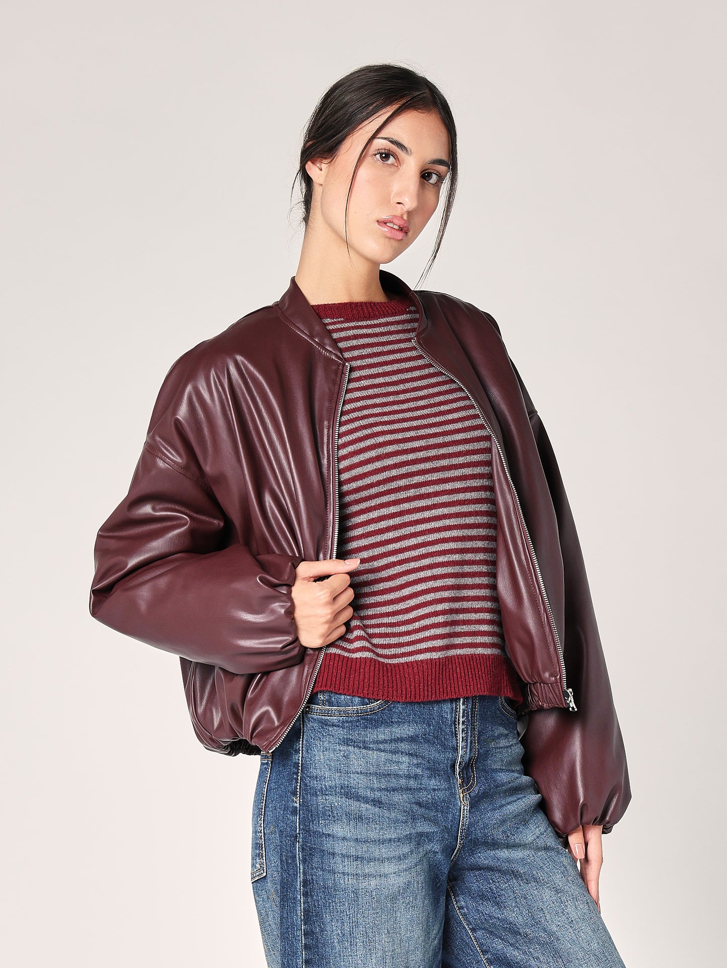Gestreifter Kaschmirpullover