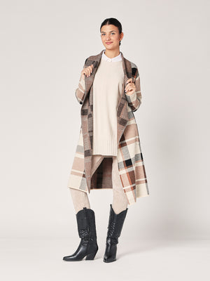 Cardigan a quadretti