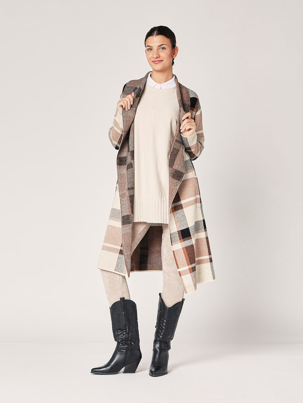 Cardigan a quadretti