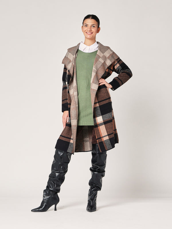 Cardigan a quadretti