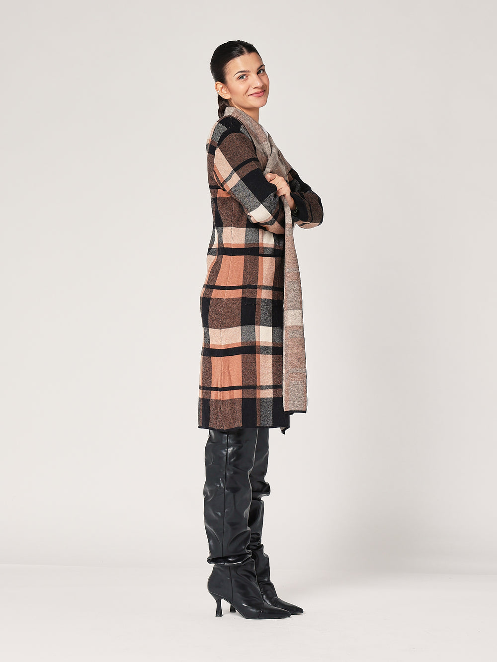 Cardigan a quadretti