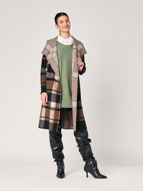 Cardigan a quadretti