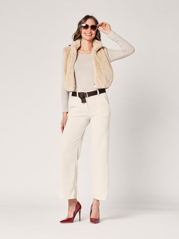 Gilet pelliccia corto