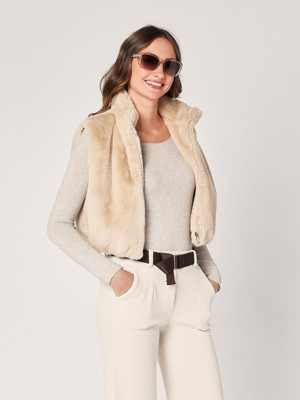 Gilet pelliccia corto
