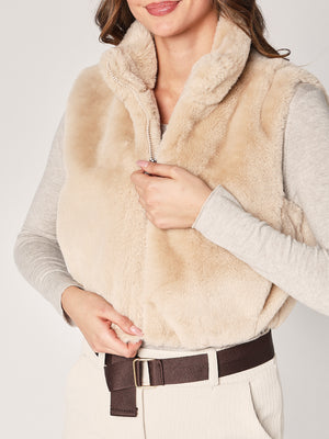 Gilet pelliccia corto