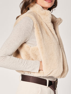 Gilet pelliccia corto