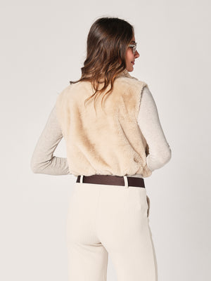 Gilet pelliccia corto