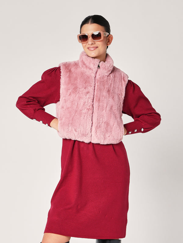 Gilet pelliccia corto