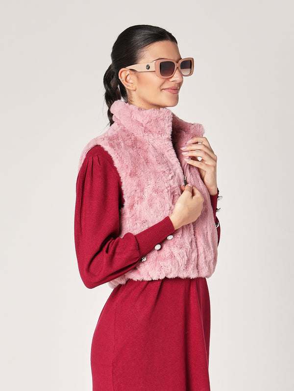 Gilet pelliccia corto