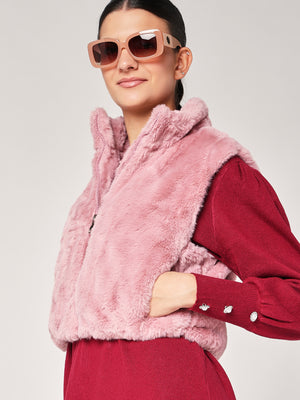 Gilet pelliccia corto