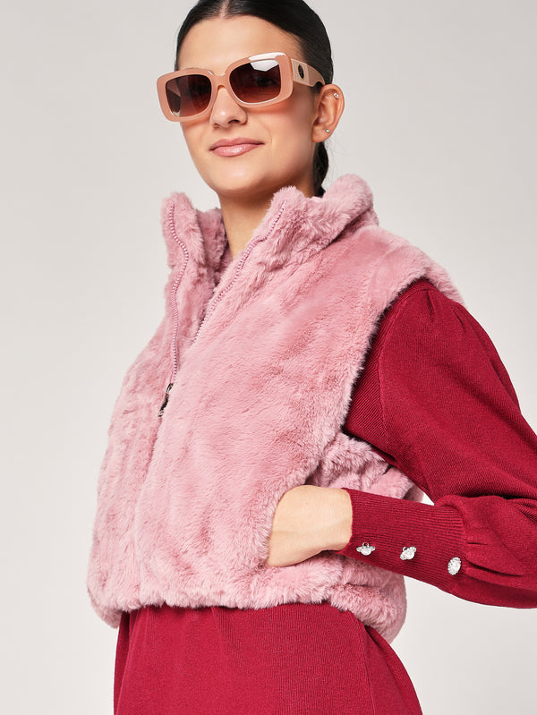 Gilet pelliccia corto